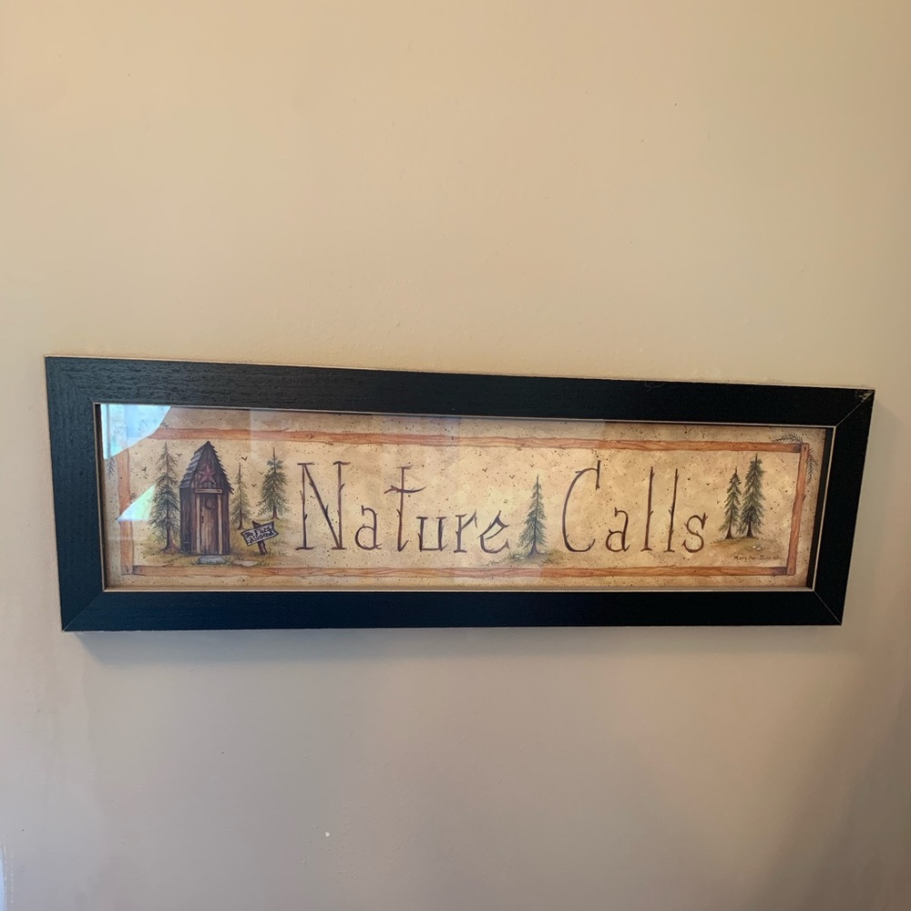 Nature calls sign
